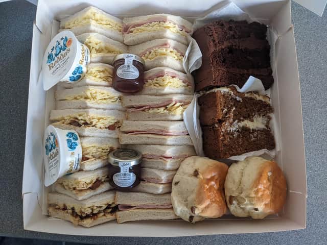 Afternoon tea box from Vintage Tea Room in West Street, Fareham