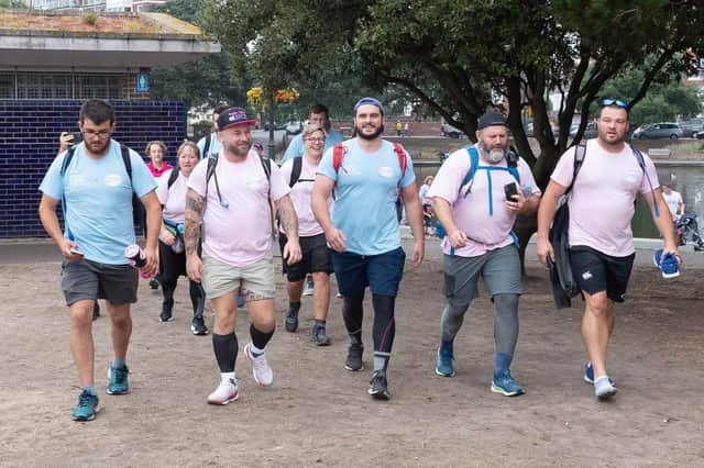 Rugby players and supporters from different clubs across the area took part in the Rugby Against Cancer walk from Twickenham to Canoe Lake in Southsea.

Picture: Keith Woodland