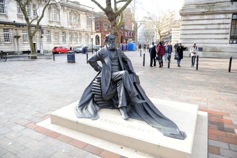 A statue of Portsmouth-born author Charles Dickens can be found in the Square outside the Portsmouth Guildhall
Picture: Paul Jacobs (14467-16)