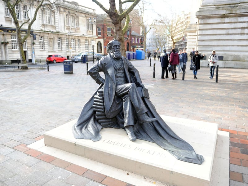 A statue of Portsmouth-born author Charles Dickens can be found in the Square outside the Portsmouth Guildhall
Picture: Paul Jacobs (14467-16)