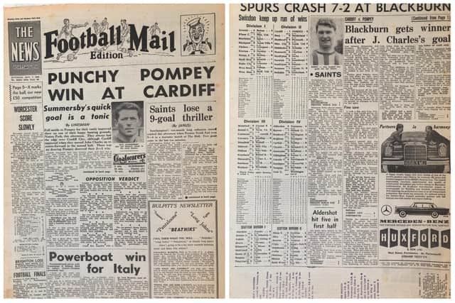 The Sports Mail from 1963 and Pompey's victory in south Wales