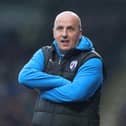 Former Pompey boss Paul Cook was sent off during Chesterfield's National League win at Scunthorpe on Monday   Picture: Pete Norton/Getty Images
