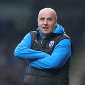 Former Pompey boss Paul Cook was sent off during Chesterfield's National League win at Scunthorpe on Monday   Picture: Pete Norton/Getty Images