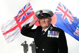 Chief Petty Officer Alan 'Sharkey' Ward is one of the navy's longest serving sailors and took part in the Falklands War. 
Picture: Chris Moorhouse (jpns 230222-08)