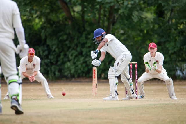 Robin Sebastian of Gosport Challengers batting against Fareham & Crofton 3rds. Picture by Alex Shute