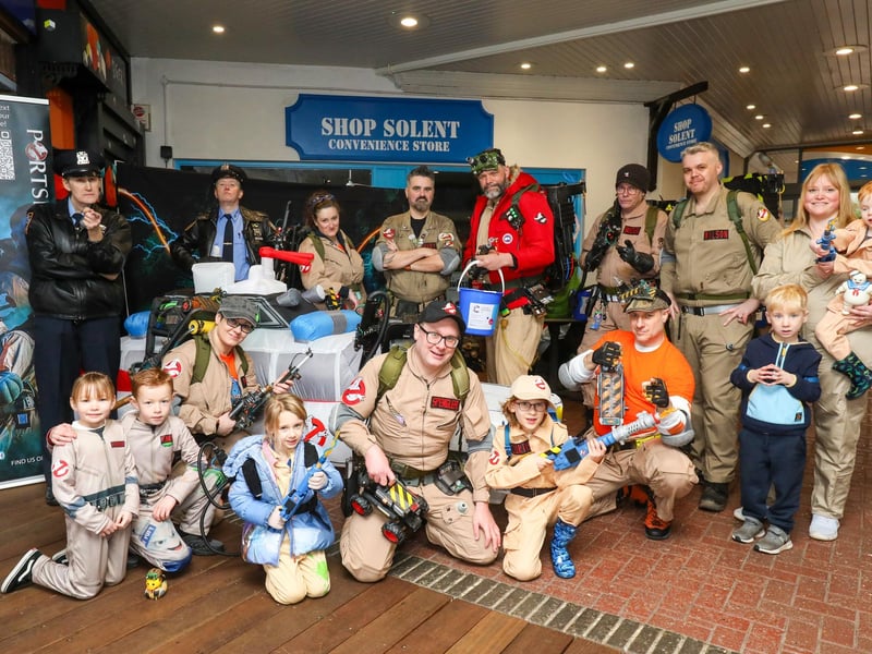 Cosplay enthusiasts Portsmouth Ghostbusters at Port Solent, Portsmouth, fundraising for Cancer Research UK.
Picture: Chris Moorhouse