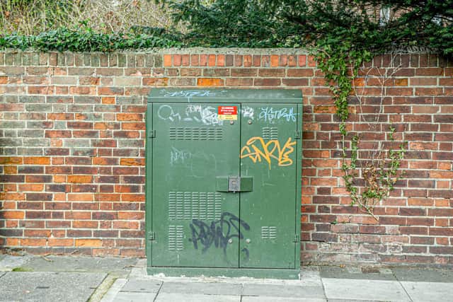 Portsmouth City Council is pushing back against graffiti, fly-tipping and other nuisance crimes across the cityPictured: Graffiti around Fratton, Portsmouth on Monday 14 February 2022Picture: Habibur Rahman