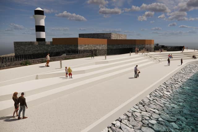 Artist impressions of how the area around Southsea Castle will look after the seafront enhancements.
