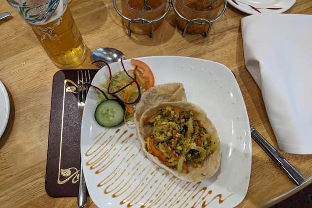 A Crab on Puri starter.