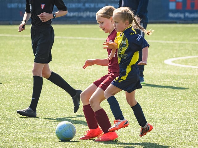 Atalanta Sports take on Gosport Borough (yellow/blue kit). Picture: Keith Woodland (030621-127)