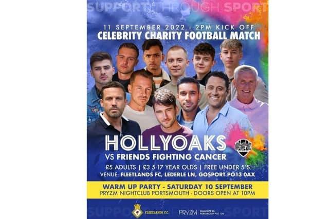 Hollyoaks vs Friends Fighting Cancer Charity Football Match