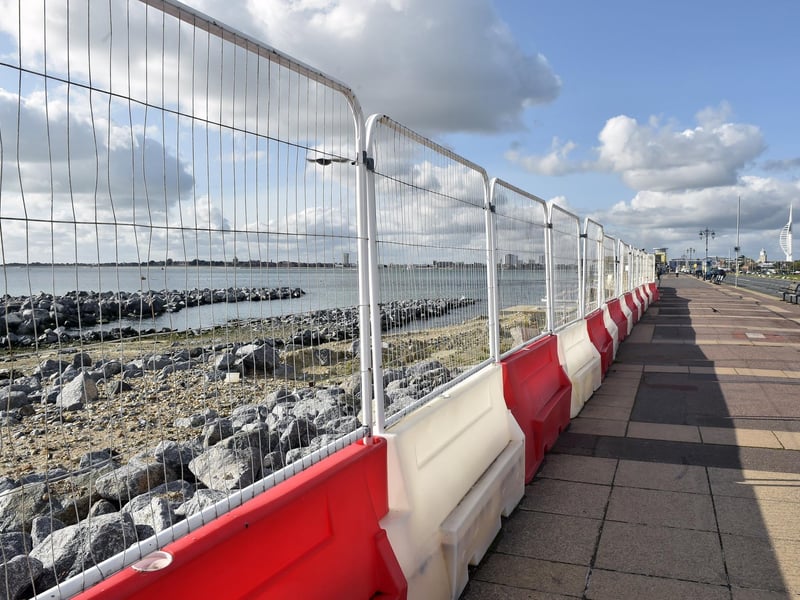 Southsea seafront pictured before the coastal scheme work starts in October 2024.  Picture: Sarah Standing (101024-3131)
