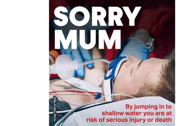 One of the posters from the new anti-tombstoning campaign. Picture: Portsmouth City Council