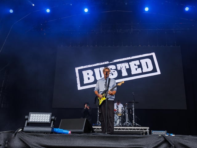 Pictured: Busted performs on Castle stage Picture:Marcin Jedrysiak