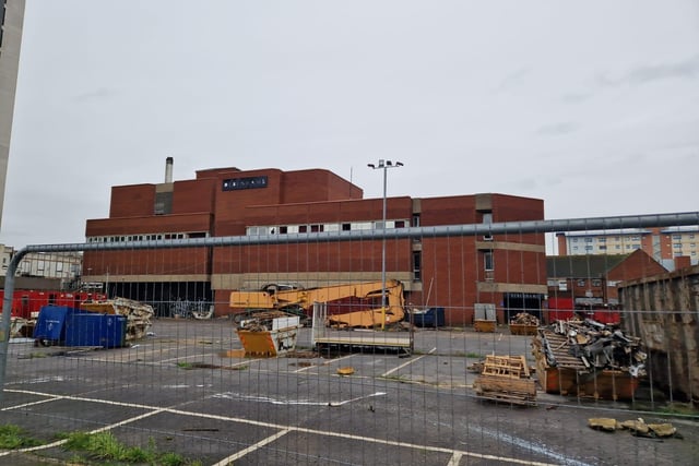 Debenhams in Commercial Road is set to become "Portsmouth's first skyscraper." Pictured is the back of the site.