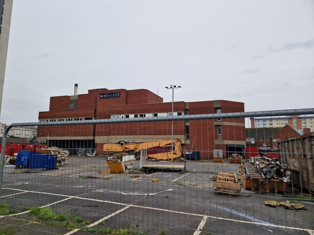 Debenhams in Commercial Road is set to become "Portsmouth's first skyscraper." Pictured is the back of the site.