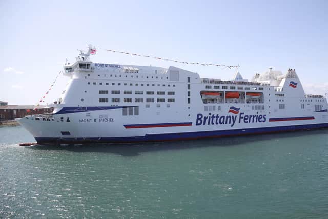 Brittany Ferries' MV Mont Saint Michel. Picture: Andrew Matthews/PA Wire