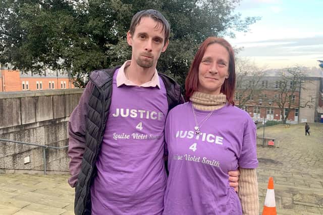 Louise Smith's mum Rebbecca Cooper with her partner Richard O'Shea 
Picture: Ben Fishwick