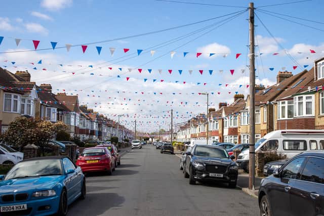 The residents of Selsey Avenue, Gosport have covered the entire avenue in bunting in readiness for the Kings Coronations.Pictured - Selsey Avenue, GosportPhotos by Alex Shute