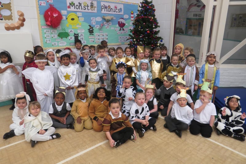 Year R students at Manor Infant School, Fratton, celebrated the festive season with a traditional nativity. 
Picture: Submitted