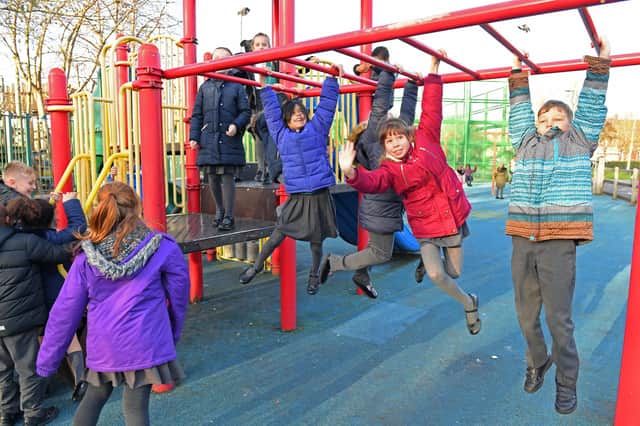 Playgrounds in Portsmouth could open on July 4 if it is made safe. Pictured is Landport Playpark in 2019.
Picture by: Malcolm Wells (190108-2094)