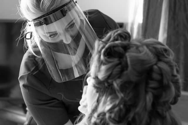 Rebecca getting ready on the morning of her wedding. Pictures by Carla Mortimer Wedding Photography: carlamortimerweddingphotography.co.uk