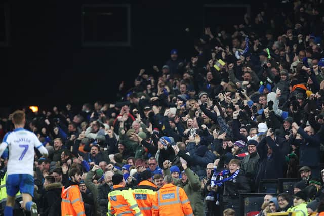 Jubilant scenes among the travelling Pompey fans following FA Cup victory at Premier League-bound Norwich. Picture: Joe Pepler