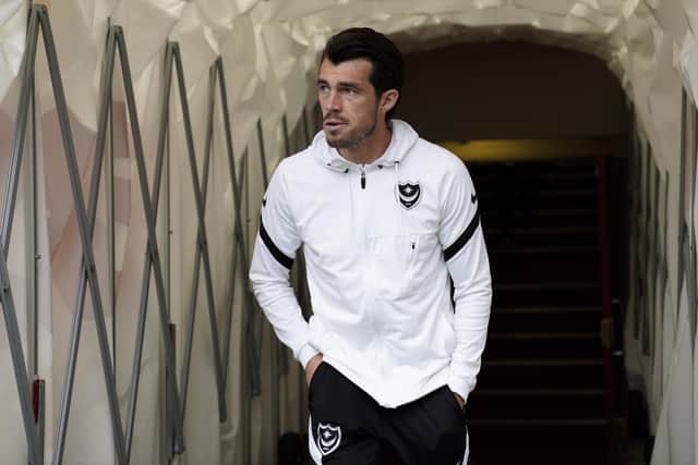 Pompey striker John Marquis in the tunnel at The Valley. Picture: Jason Brown