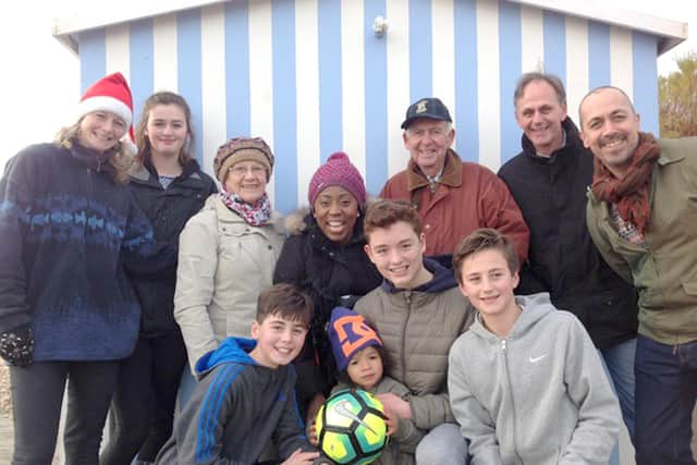 (back third from right) Merrick Burrell with family in Bognor