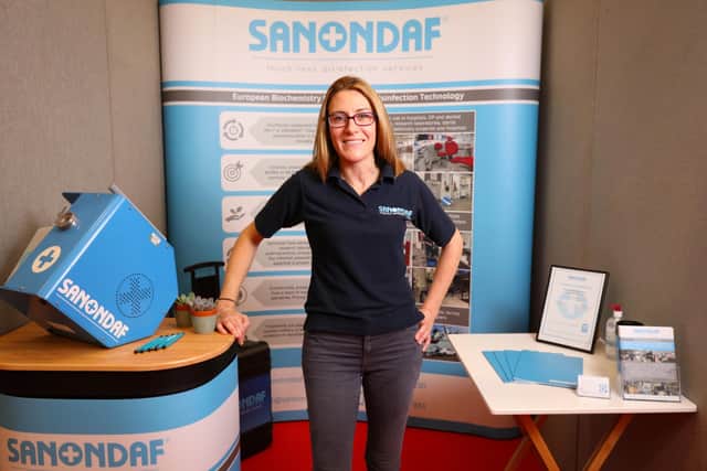 Pictured: Owner Abby Elliott at The Hampshire Business Show. Picture: Chris Moorhouse.