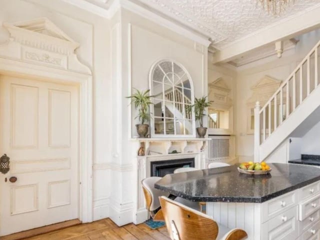 The listing says: "This home has been extensively restored by the current owner and provides ample and flexible accommodation spread over the ground floor, lower ground floor with good natural light in part and the first floor."