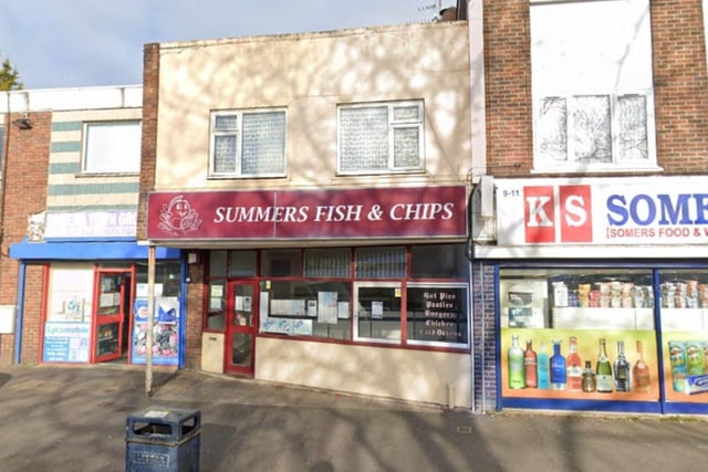 Summers Fish And Chips, a takeaway at 7 Somers Road, Southsea was given a one-out-of-five food hygiene rating after assessment on June 12, the Food Standards Agency's website shows.