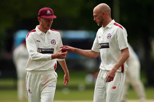 Matt Benfield, right, claimed three top order wickets as Portsmouth & Southsea clinched SPL Division 3 promotion by thrashing Paultons.
Picture: Chris Moorhouse