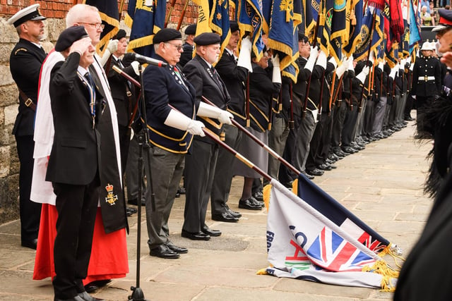 Pictured is: During the two minute silence. Picture: Keith Woodland (190621-183).