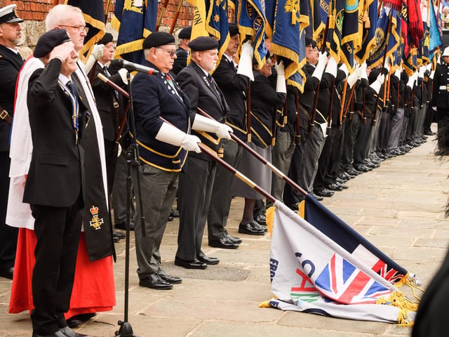 Pictured is: During the two minute silence. Picture: Keith Woodland (190621-183).