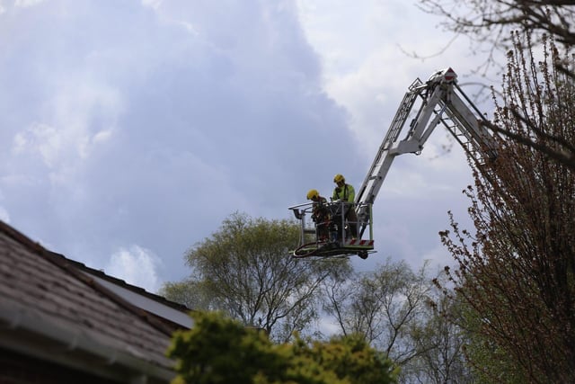 Emergency services at the scene of a 'large' house fire in Sea View Road, Drayton. Picture: Habibur Rahman
