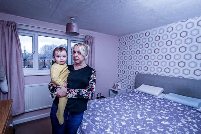 Pictured: Hayley Hilton with her grandson, Reggie, 11 months at their home in Gosport on Friday 30th December 2022

Picture: Habibur Rahman