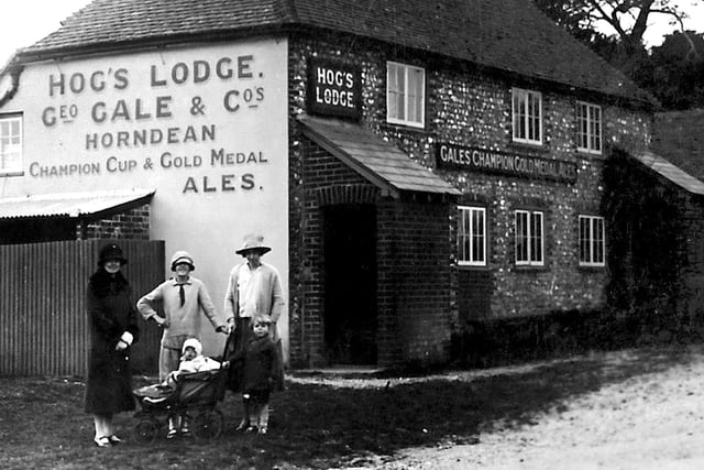 Hogs Lodge pub on the corner of Petersfield Lane and Hogs Lodge Lane in the 1920's. Photo: Barry Cox postcard collection.