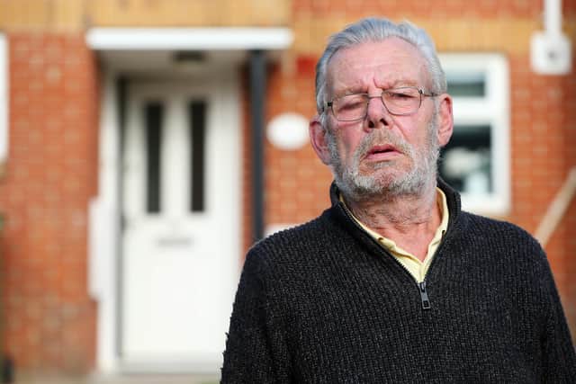 Michael Cox said his stepdaughter slipped over on the leak but was unhurt. He is worried about the water becoming a health hazard. Picture: Chris Moorhouse (jpns 121122-35)