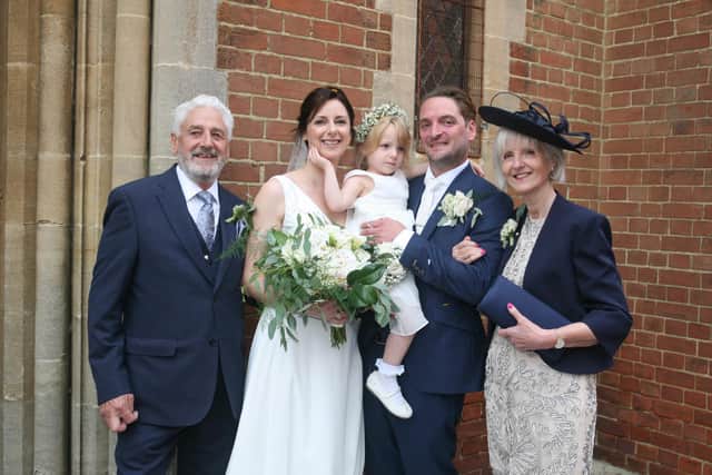 Cara and Andre with family at St. Swithuns Church in Southsea.

Naomi Lloyd Photography
www.naomilloyd.co.uk