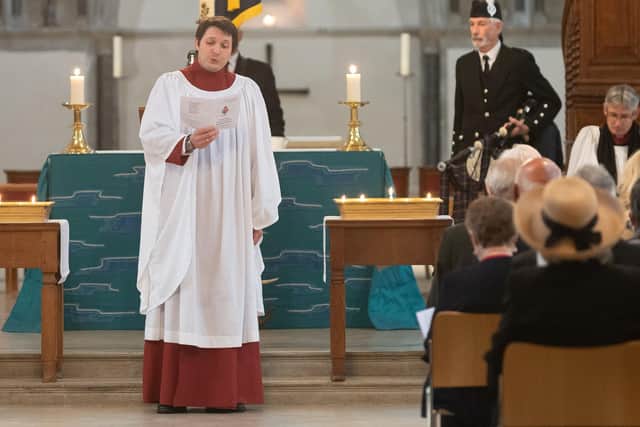 Pictured is: A soloist from the cathedral choir sings Sea Fever by John Masefield
Picture: Keith Woodland (021021-40)