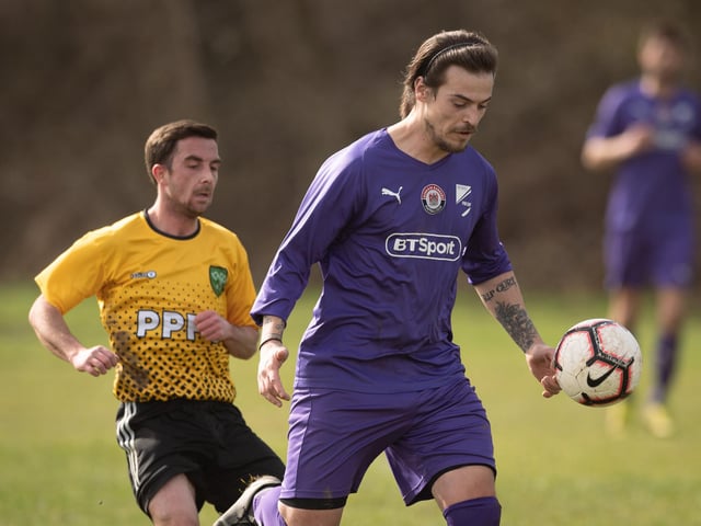Action from AFC Tamworth's 7-2 victory over Gosham Rangers in Division Two of the City of Portsmouth Sunday League. Picture: Keith Woodland (120321-549)