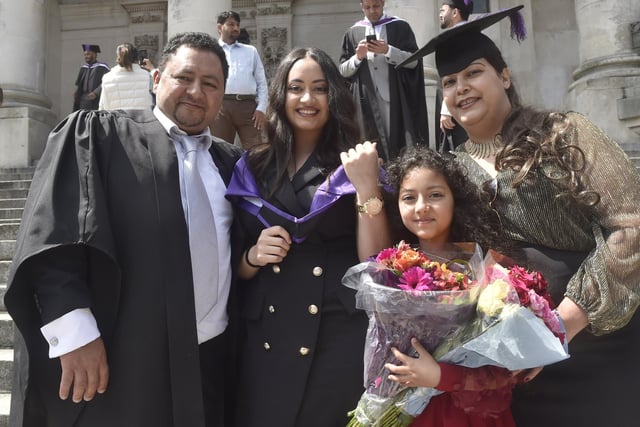 Portsmouth University students graduating on Tuesday, July 16, 2024, in The School of Education, Languages and Linguistics.Picture: Sarah Standing (160724-7241)