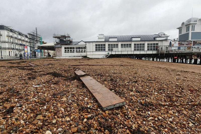 Debris near South Parade Pier