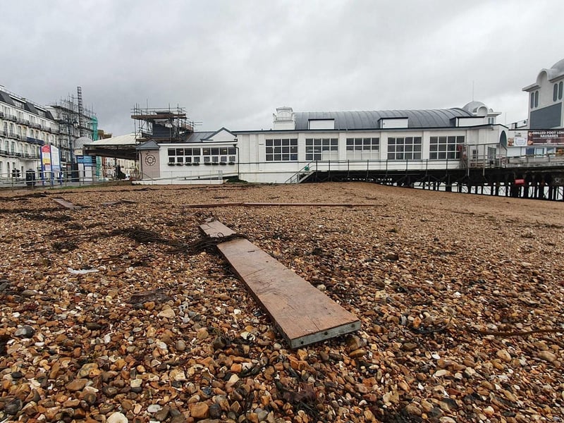 Debris near South Parade Pier