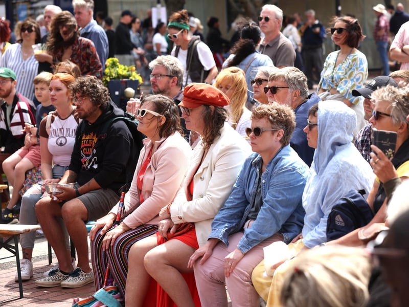Action from the event with a busy festival across the city streets.
Picture: Sam Stephenson.