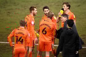 Caretaker boss Joe Gallen attempts to rally Pompey during the trip to Peterborough. Picture: Joe Giddens/PA Wire