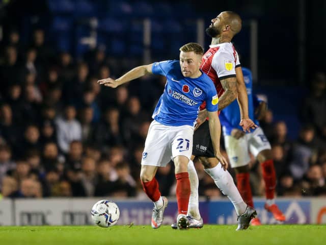 Joe Morrell is back in Pompey's side following illness. Picture: Robin Jones/Getty Images