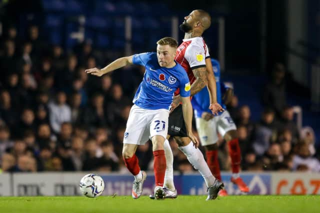 Joe Morrell is back in Pompey's side following illness. Picture: Robin Jones/Getty Images
