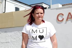 Jodie Neale, 41, on the beach in Hayling Island. Picture: Sam Stephenson